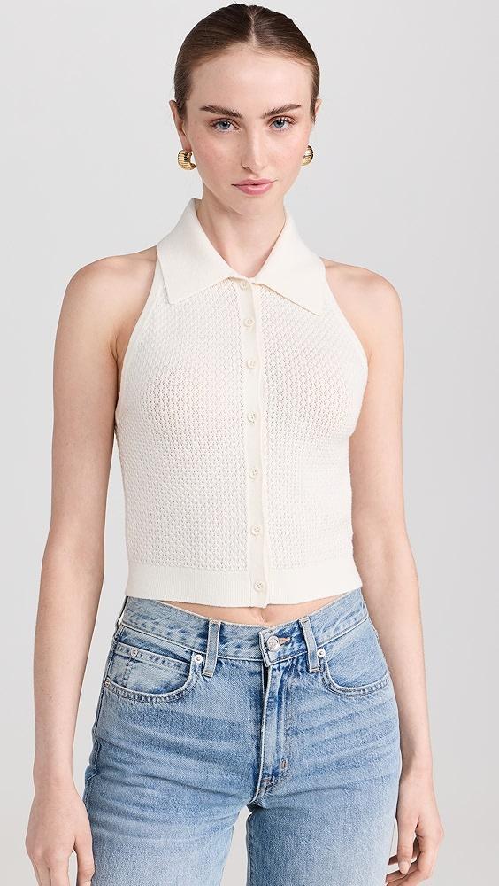 alice + olivia Miles Collared Tank | Shopbop Product Image