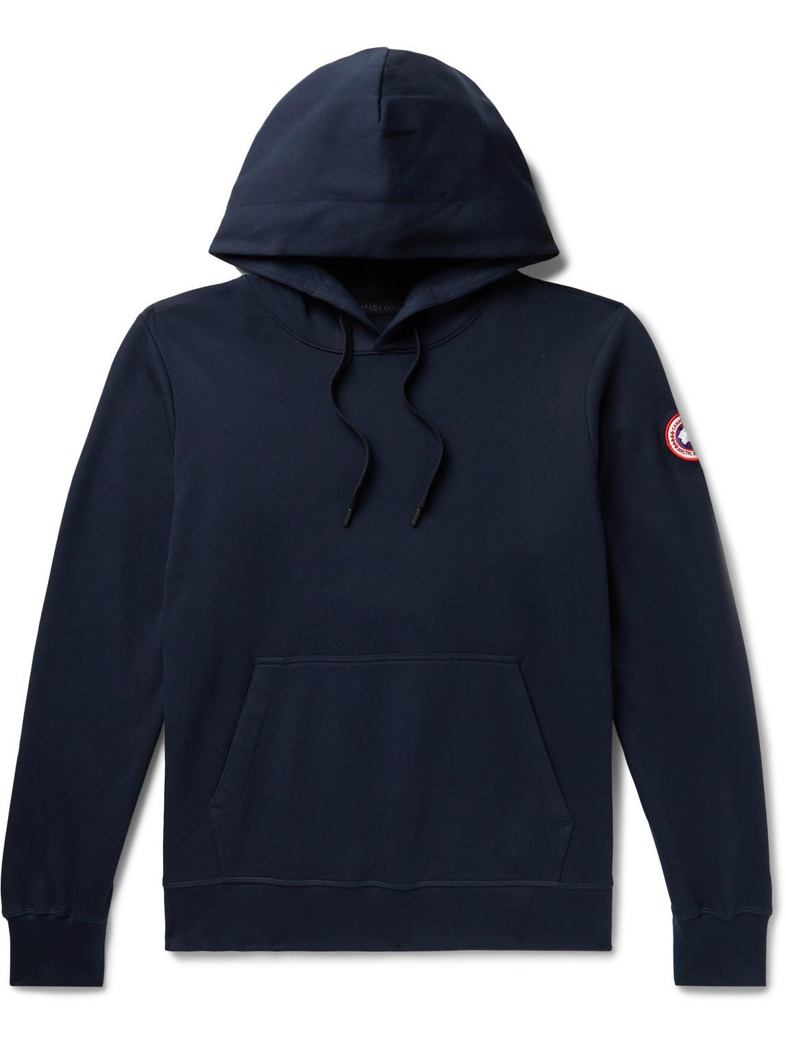 CANADA GOOSE Logo Patch Lightweight Hoodie In Navy Product Image