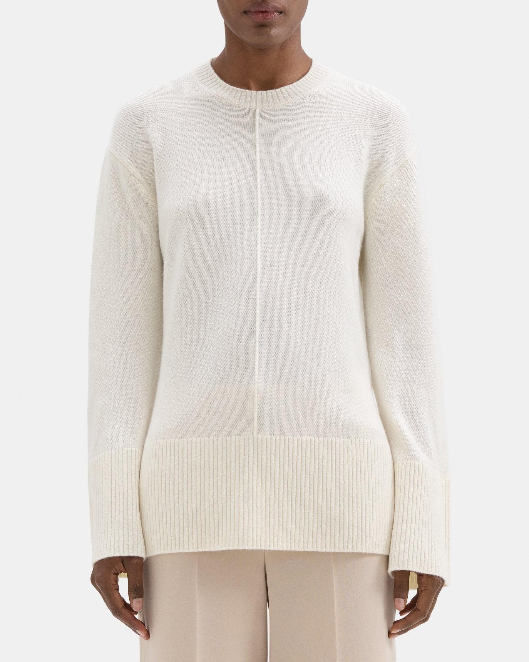 Oversized Crewneck Sweater in Wool-Cashmere product image