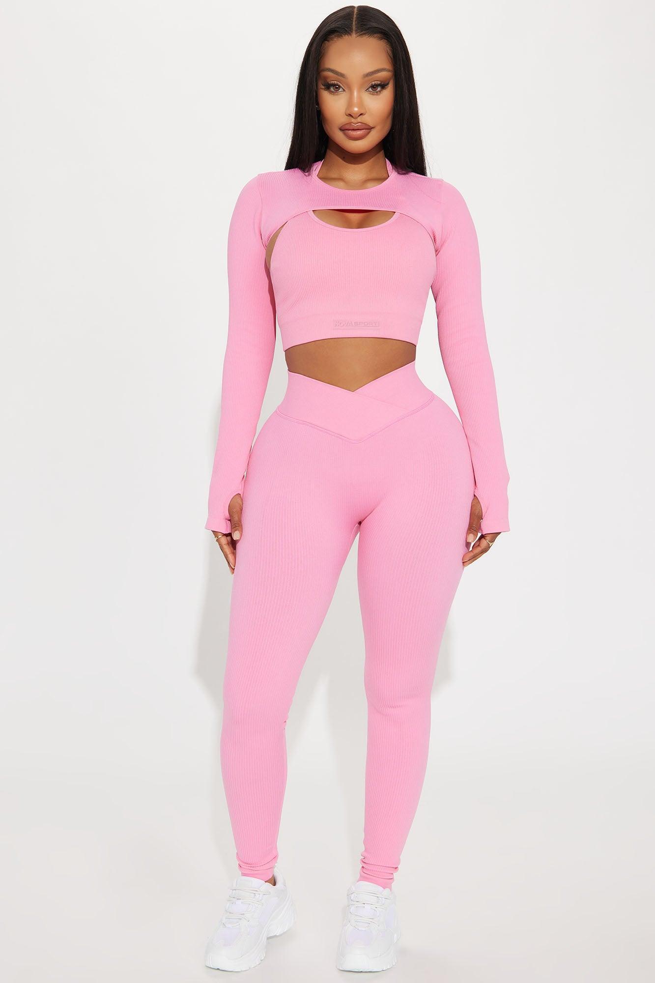 Namaste Seamless Active Leggings - Hot Pink Product Image