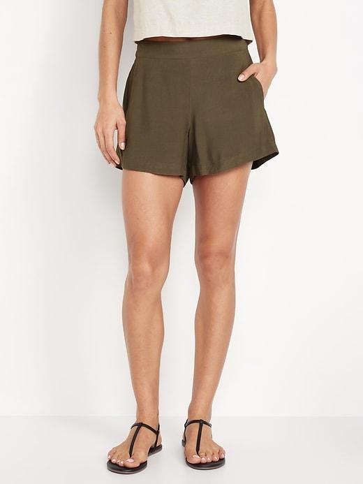 High-Waisted Playa Shorts -- 4-inch inseam Product Image