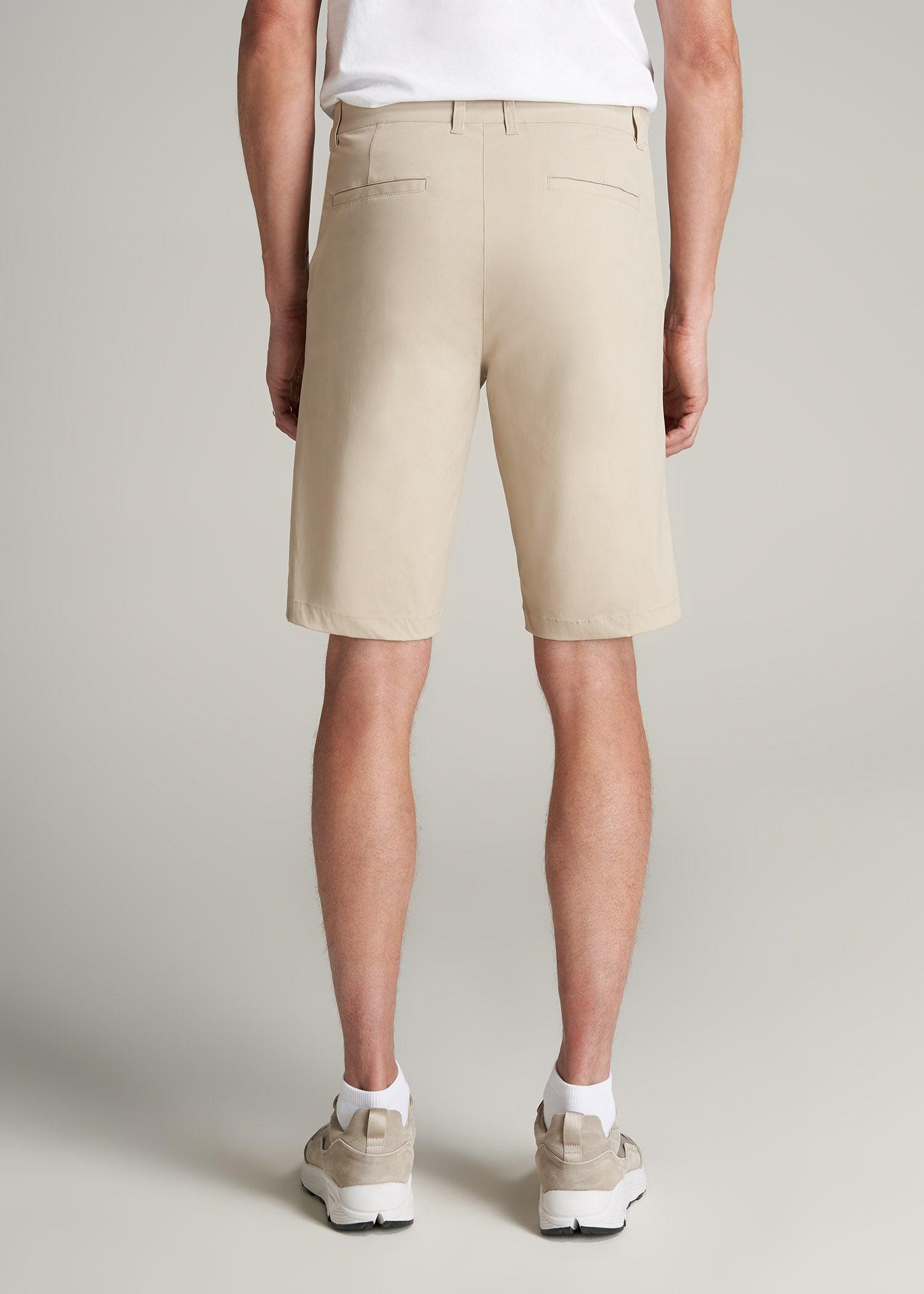 Traveler Chino Shorts for Tall Men in Light Khaki Male Product Image