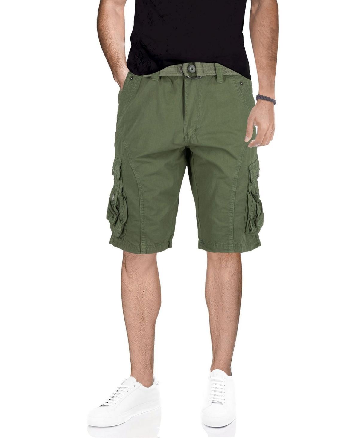 X-Ray Mens Belted Snap Detail Cargo Shorts Product Image