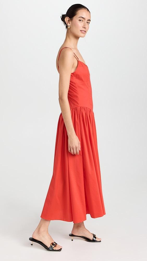 CAROLINE CONSTAS Orella Scoop Back Midi Dress | Shopbop Product Image