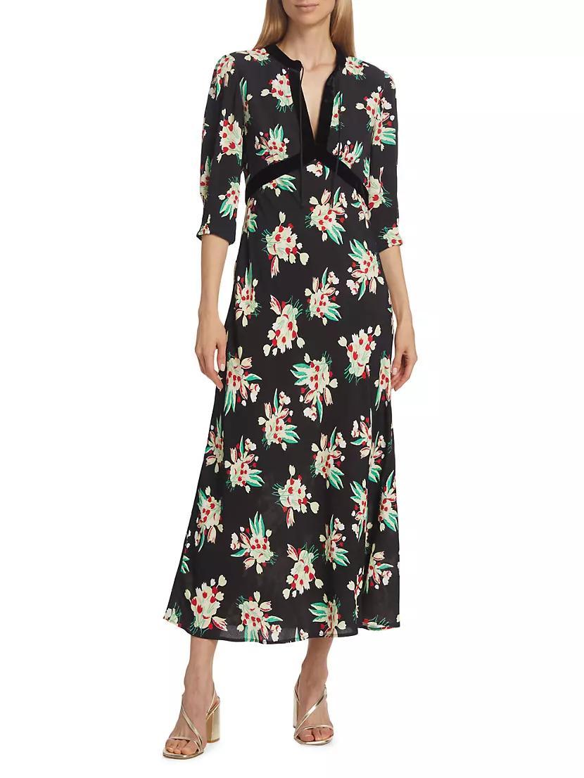 Petra Floral Keyhole Dress Product Image