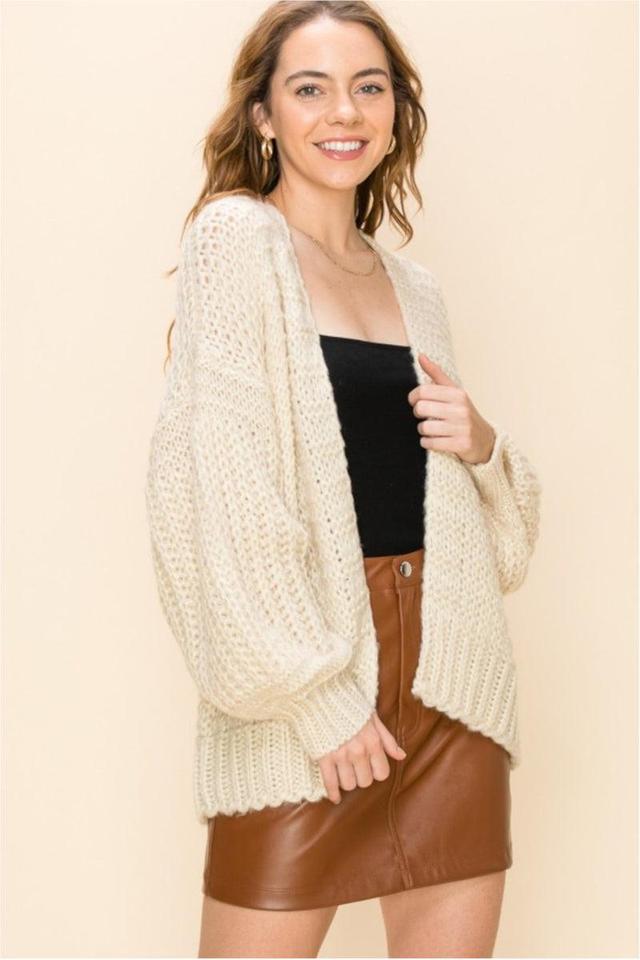 Knit Chunky Open Sweater Product Image