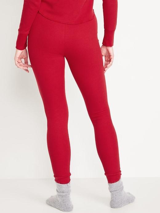 High-Waisted Waffle Pajama Leggings Product Image