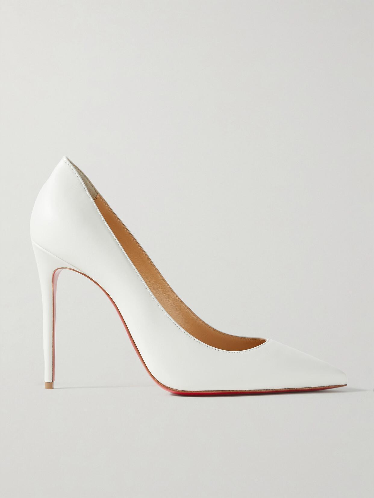 Kate 100 Leather Pumps In White Product Image