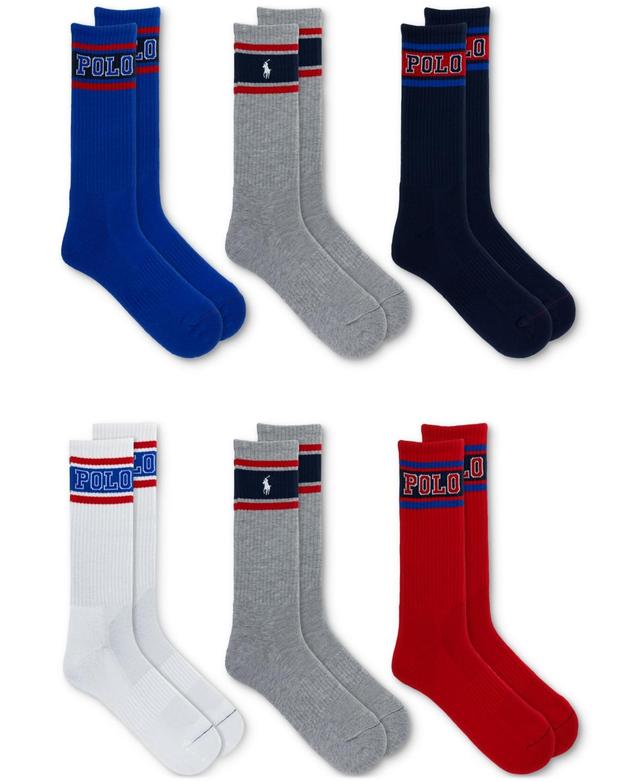 Polo Ralph Lauren Mens 6-Pk. Varsity Polo Crew Socks Product Image