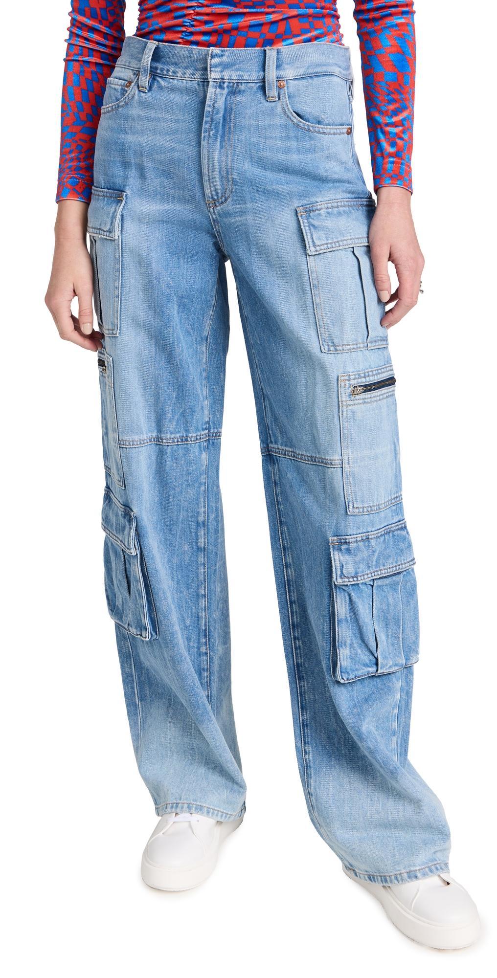 Alice + Olivia Cay Baggy Cargo Jeans Product Image