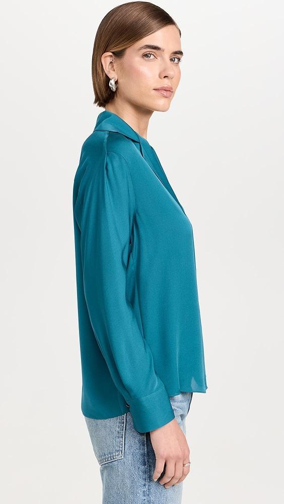 Vince Lapel Collar Blouse | Shopbop Product Image