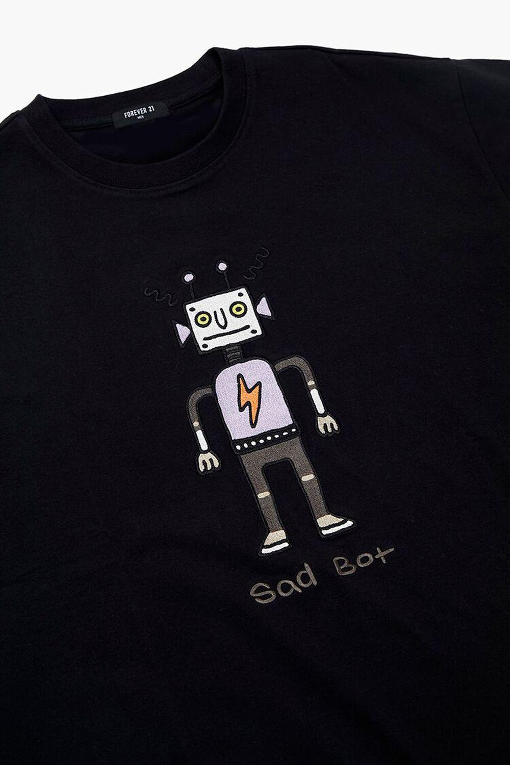 Embroidered Sad Bot Tee | Forever 21 Product Image