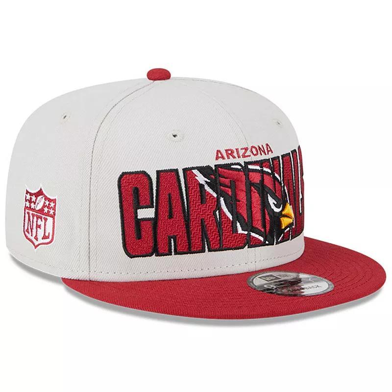 Mens New Era Stone/Cardinal Arizona Cardinals 2023 NFL Draft 9FIFTY Snapback Adjustable Hat Product Image