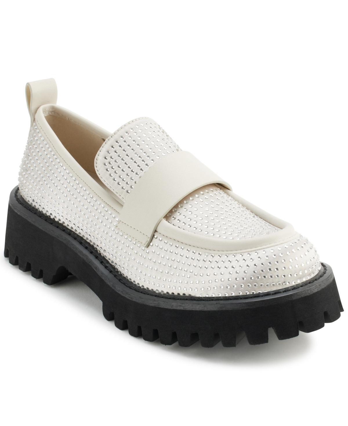 Karl Lagerfeld Paris Womens Grady Almond Toe Loafers Product Image