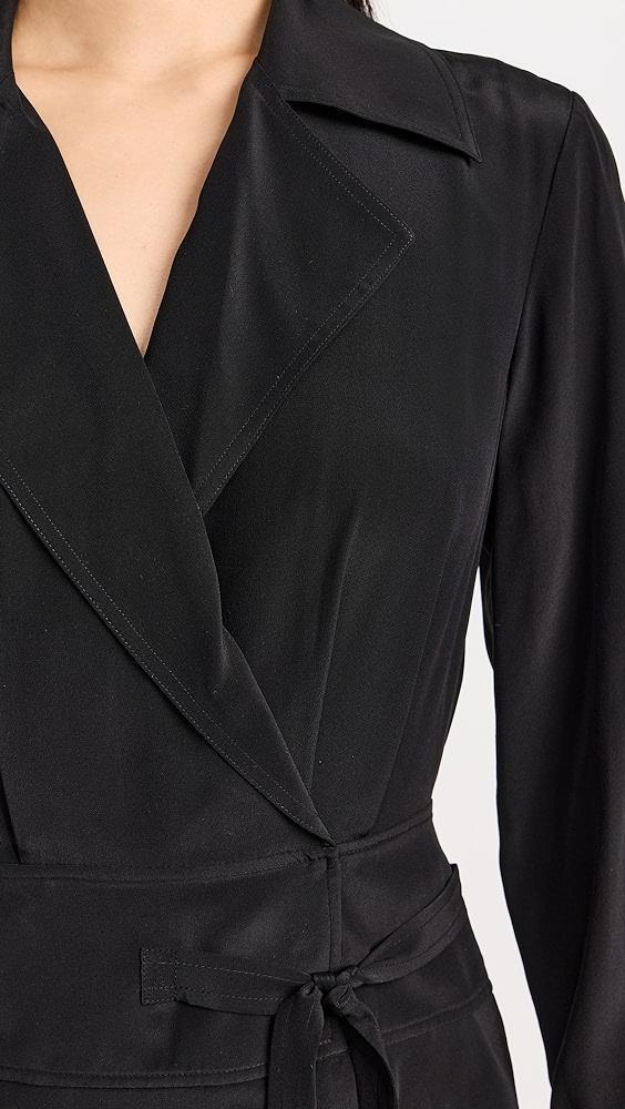 Jason Wu Long Sleeve Silk CDC Shirt Dress with Asymmetric Hem | Shopbop Product Image