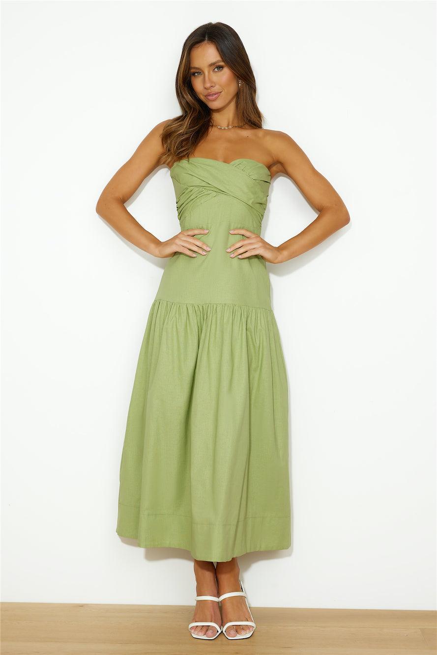 Picnics In The Park Maxi Dress Green Product Image