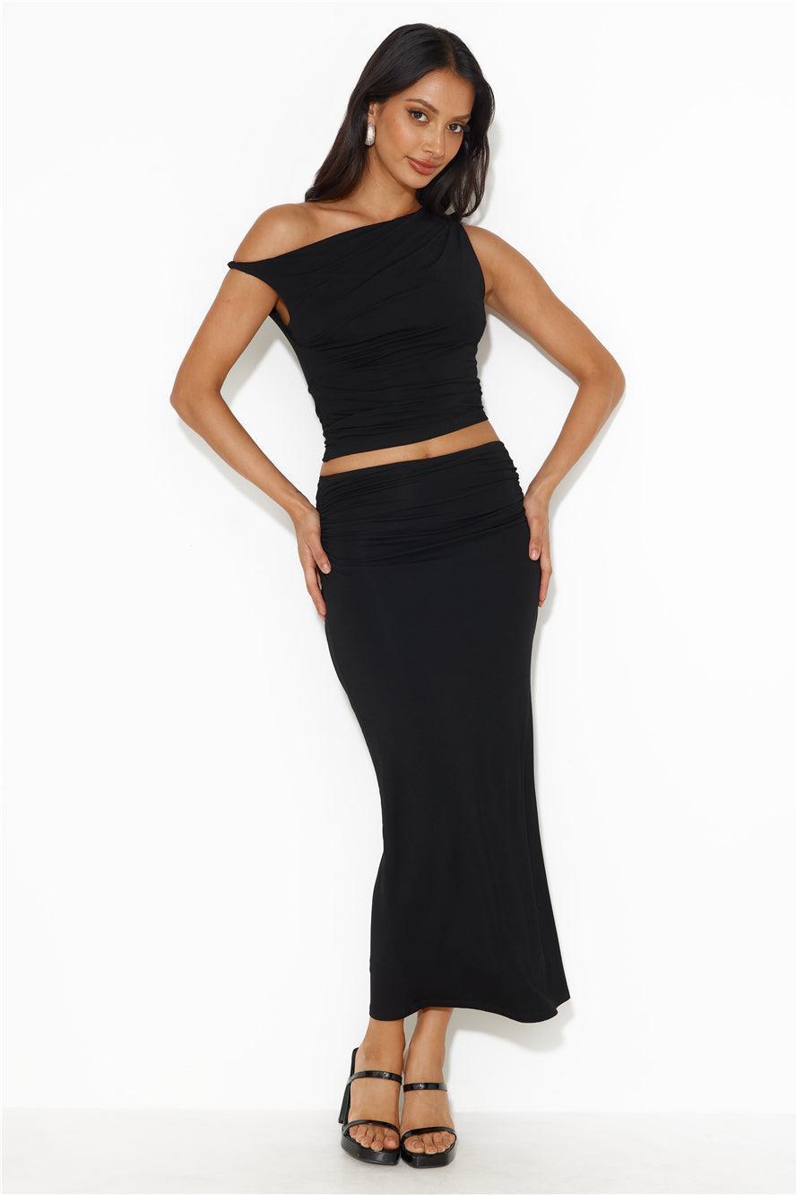 Ignite Love Maxi Skirt Black Product Image