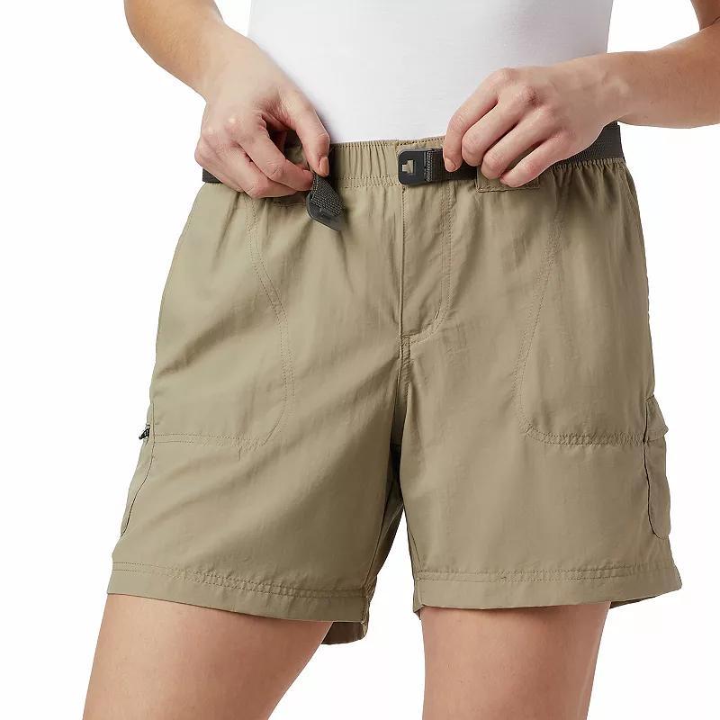 Columbia Sandy River Cargo Short (Tusk/Metal) Women's Shorts Product Image