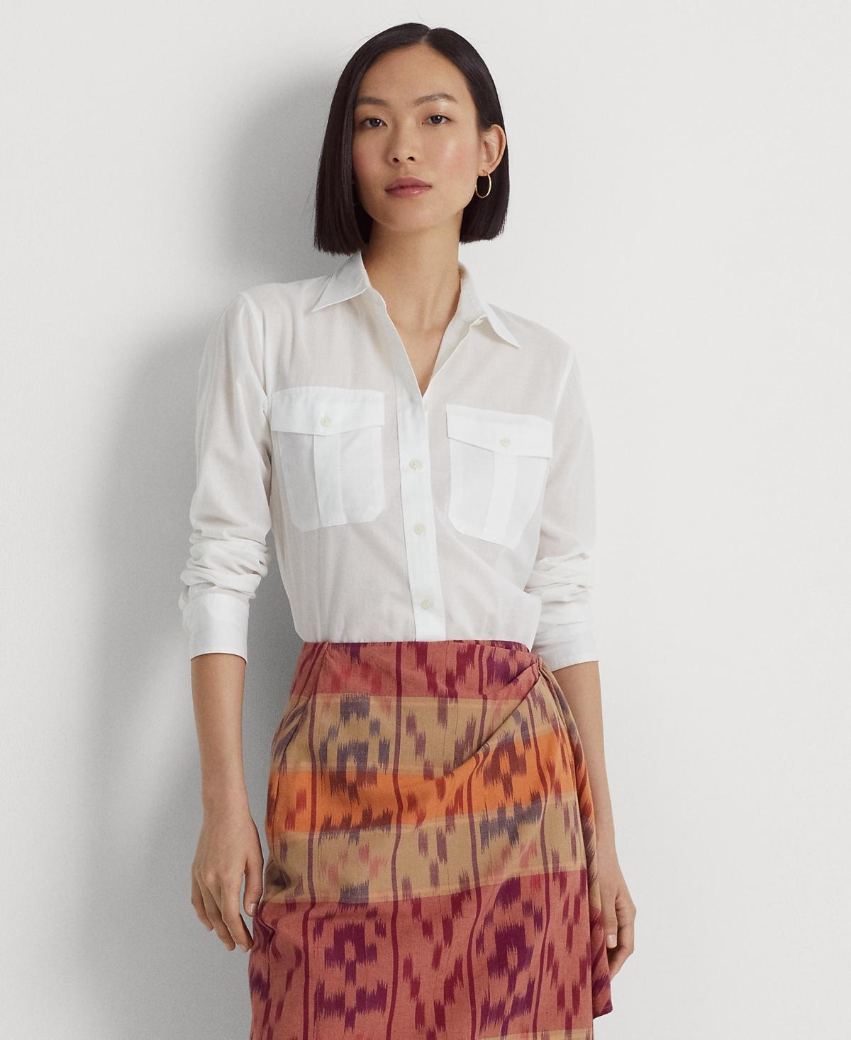 Lauren Ralph Lauren Womens Cotton Voile Shirt Product Image