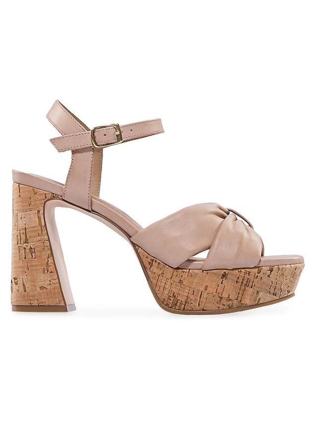 Suede Ankle-Strap Platform Sandals Product Image