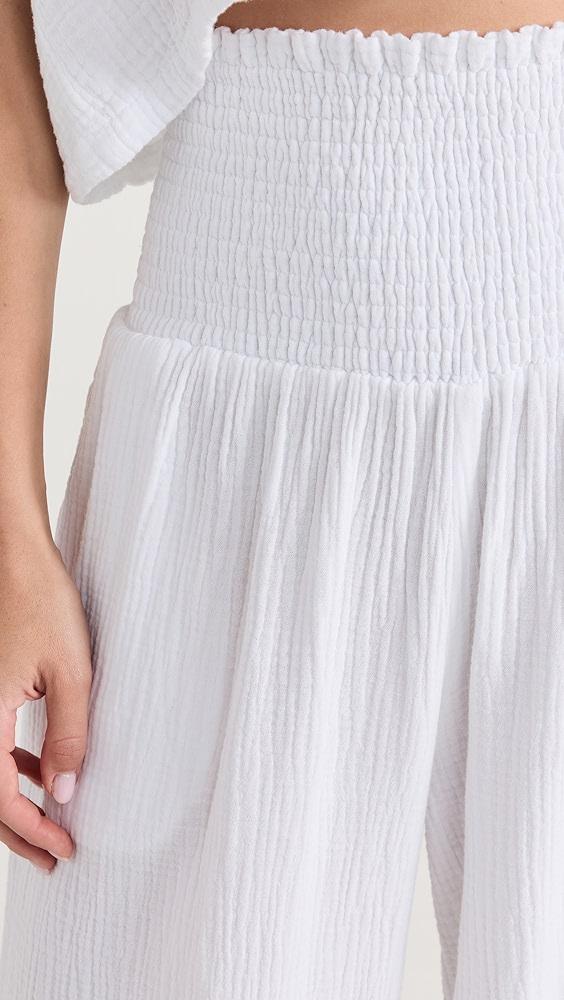 MONROW Gauze Smocked Flare Pants | Shopbop Product Image