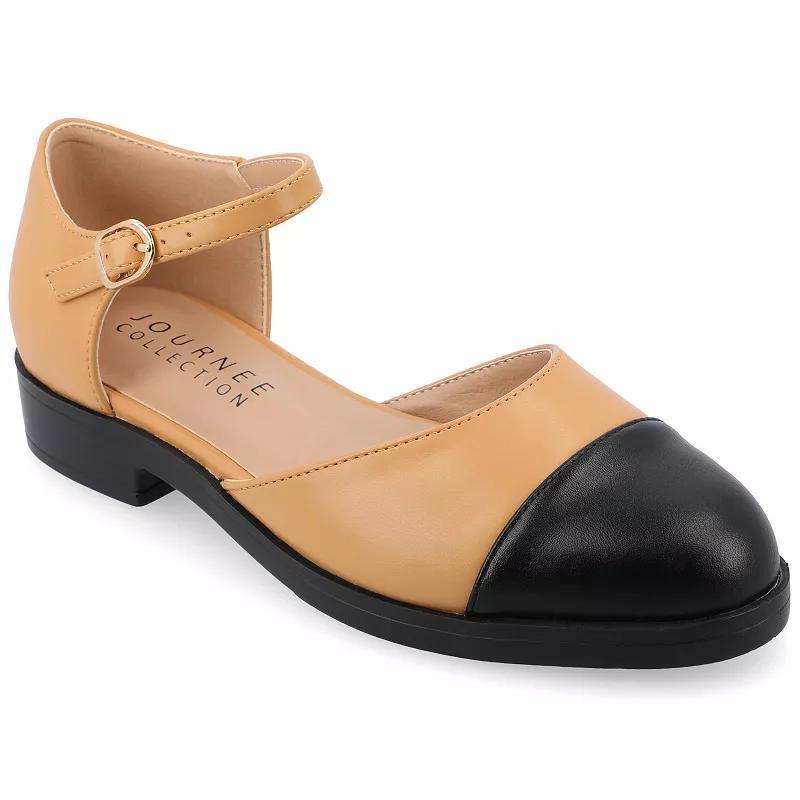 Journee Collection Tesley Womens Tru Comfort Foam Two Tone Mary Jane Flats Product Image