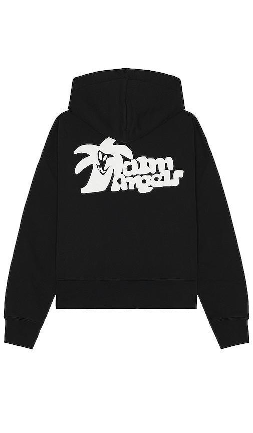 Palm Angels Hunter Hoodie in Black. Size XL/1X. Product Image