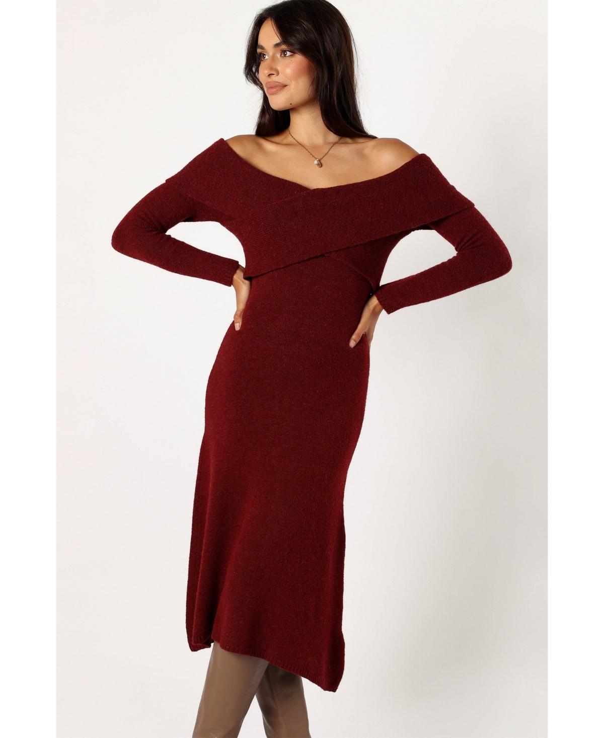 Petal and Pup Womens Deena Off Shoulder Midi Dress Product Image