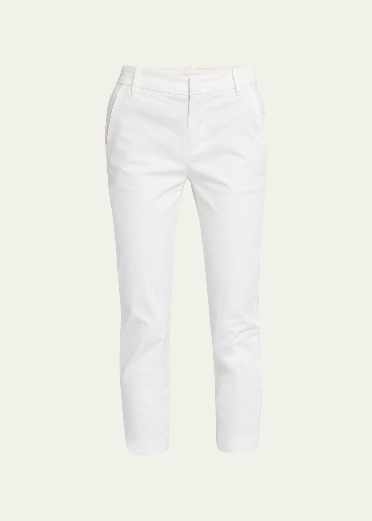 Womens Cropped Cotton Chino Pants Product Image