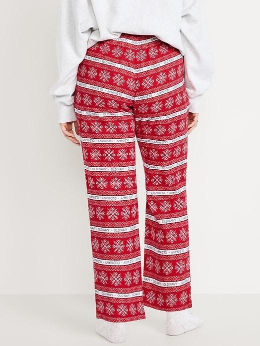 Mid-Rise Flannel Pajama Pants for Women Product Image