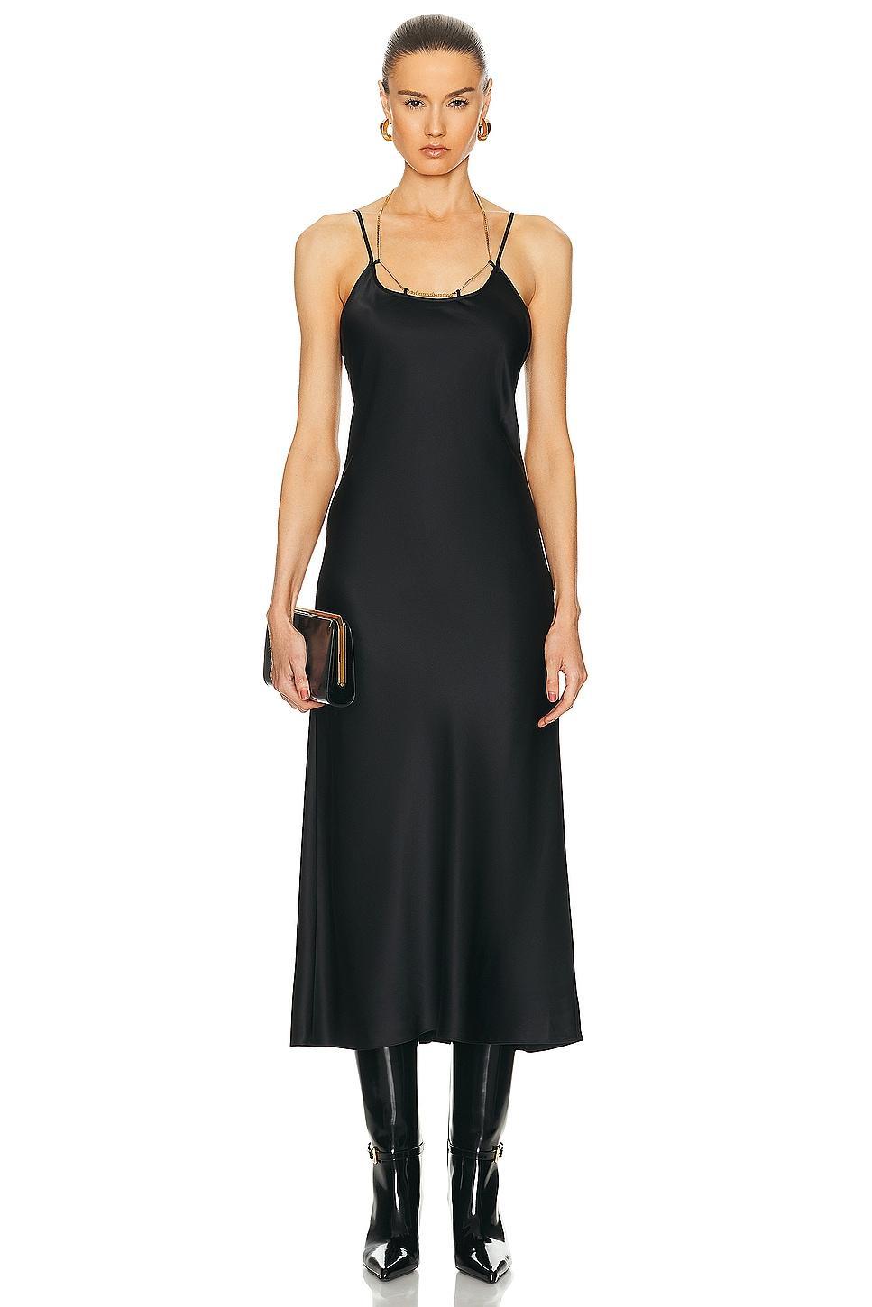 Alexander Wang Logo Hardware Silk Charmeuse Slipdress Product Image