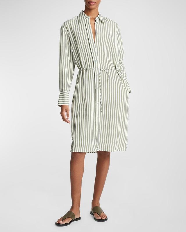 Vince Coast Stripe Tie Waist Shirtdress Product Image