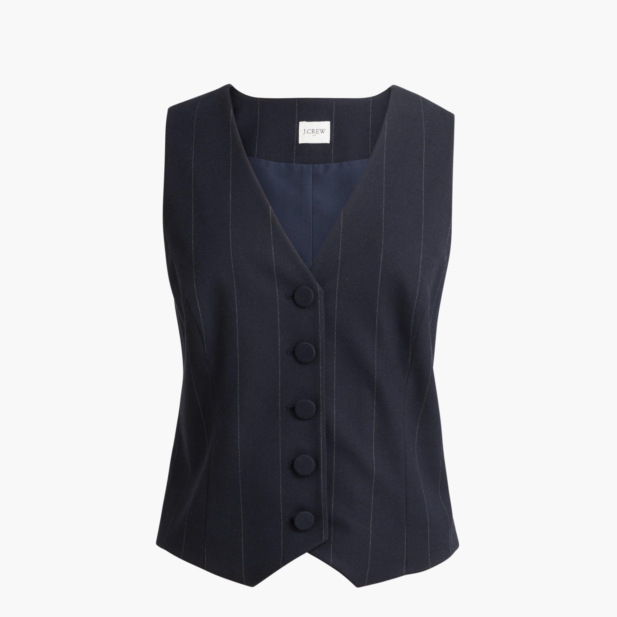 Pinstripe button-front vest Product Image