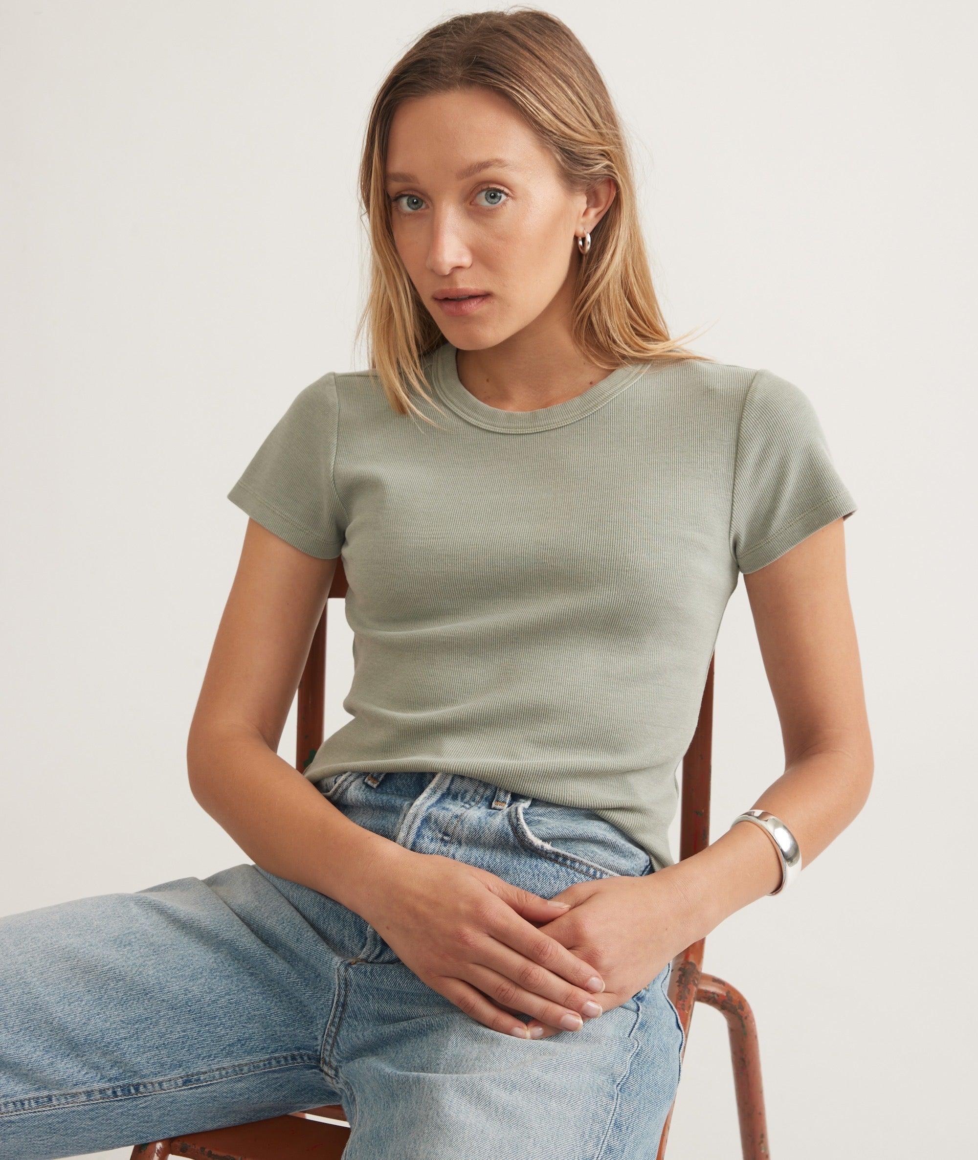 Lexi Rib Sun-In Crew Tee Product Image