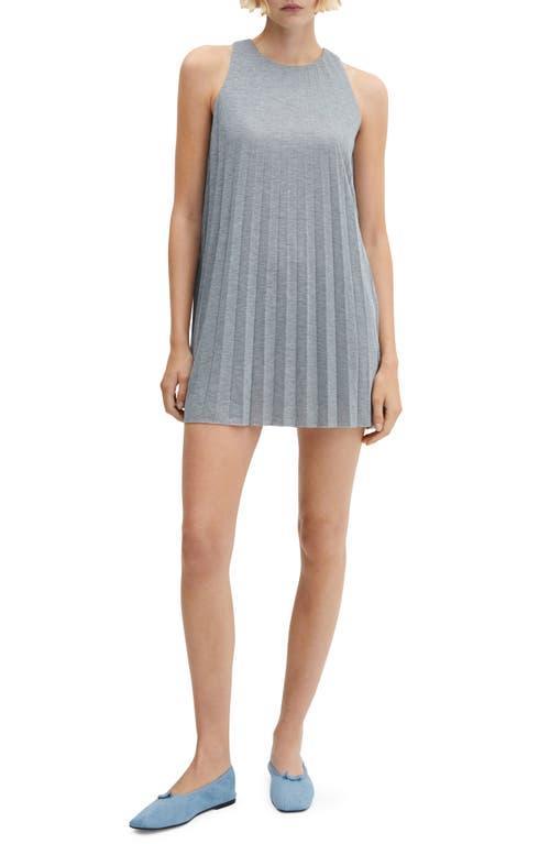 MANGO - Pleated short dress light heather greyWomen Product Image