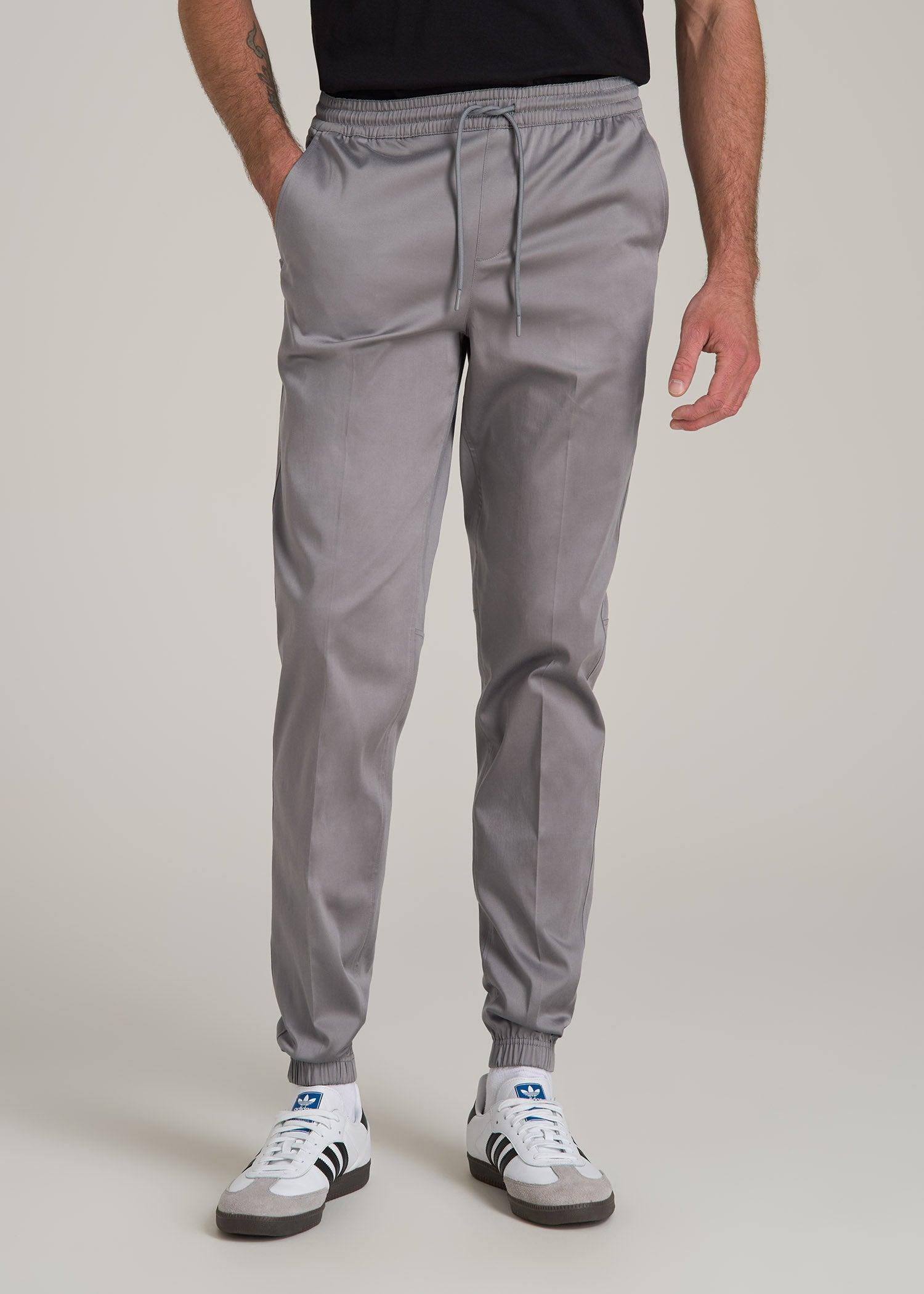 Stretch Twill Tall Men's Jogger Pants in Owl Grey Male Product Image