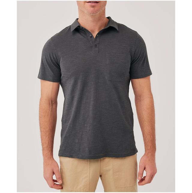 Organic Cotton Field Midweight Slub Polo Shirt Product Image