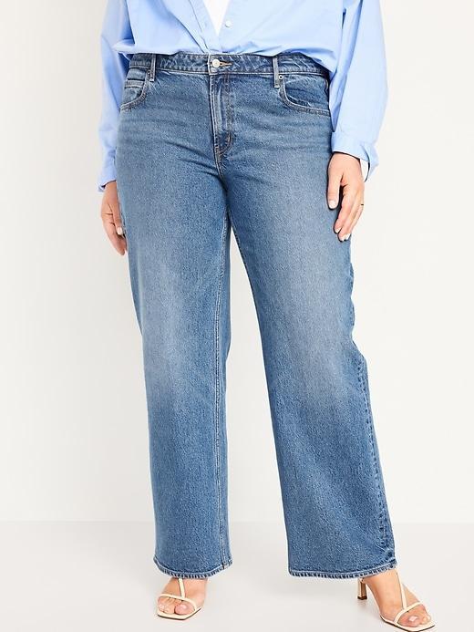 Mid-Rise Wide-Leg Jeans Product Image