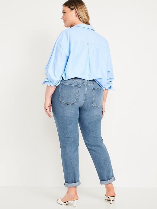 Mid-Rise Wow Boyfriend Straight Jeans Product Image