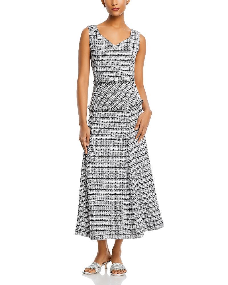 Womens Tweed Drop-Waist Midi-Dress product image