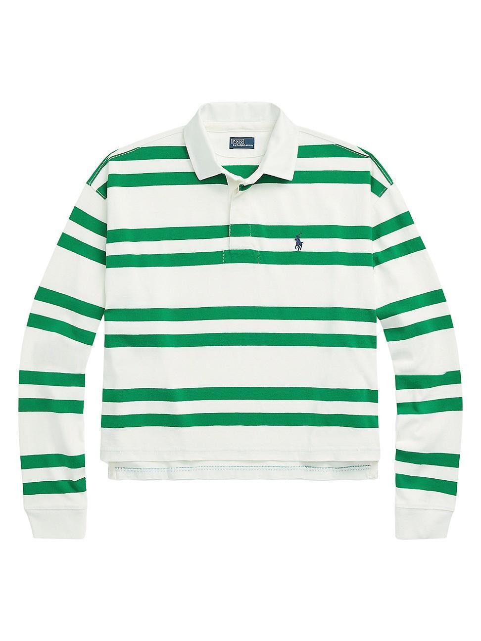 Womens Striped Cotton Rugby Shirt Product Image