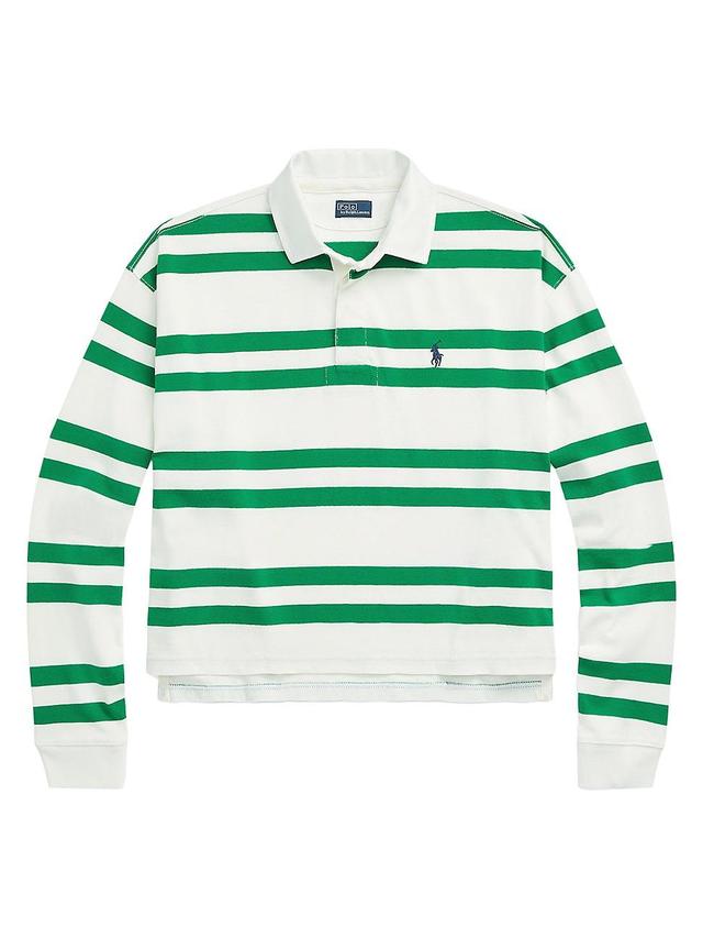 Womens Striped Cotton Rugby Shirt Product Image