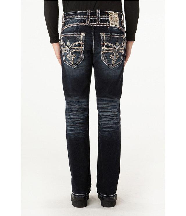 Rock Revival Theodore Fleur-De-Lis-Pocket Straight-Leg Jeans Product Image