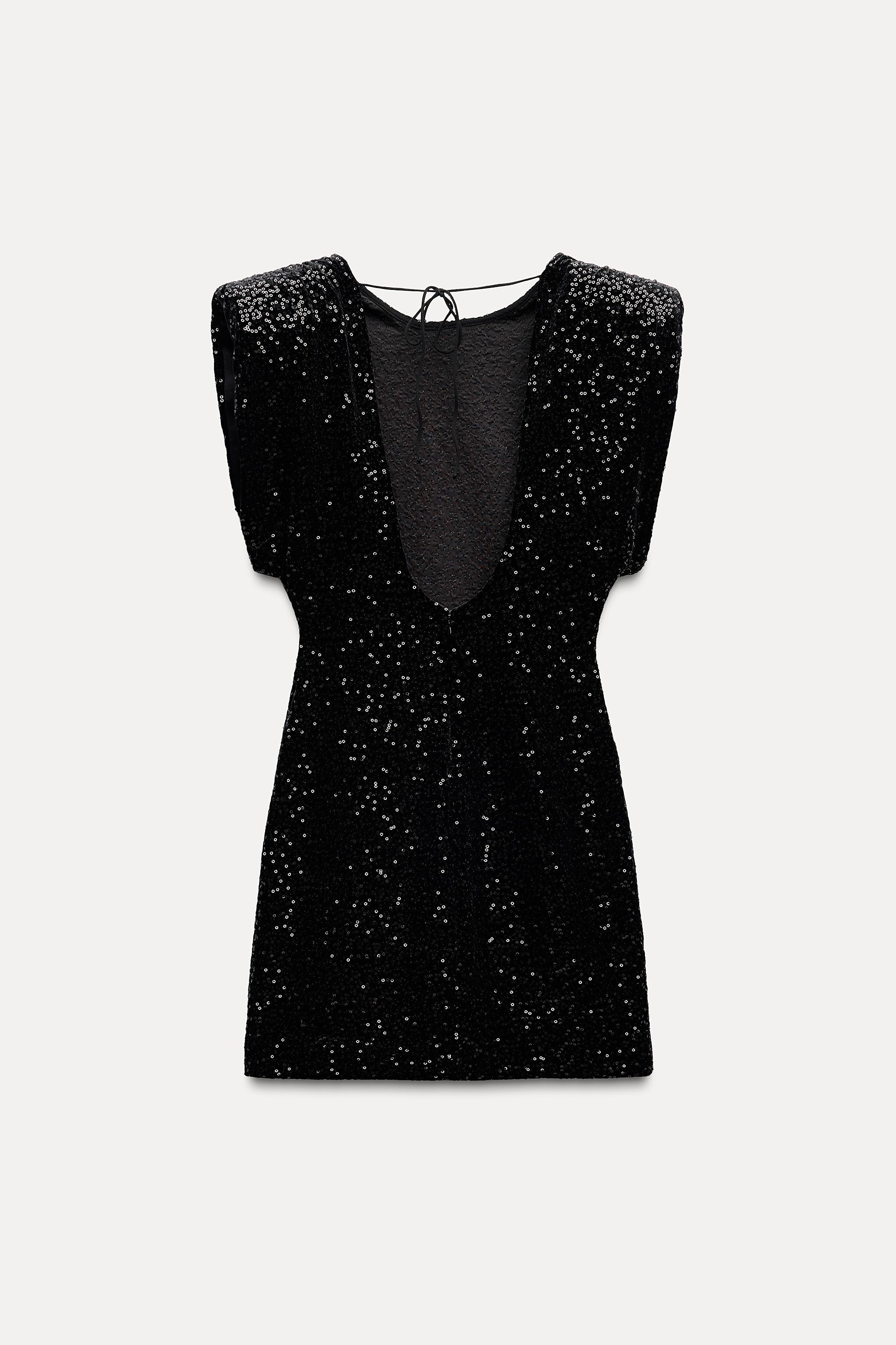 SEQUIN VELVET DRESS ZW COLLECTION Product Image