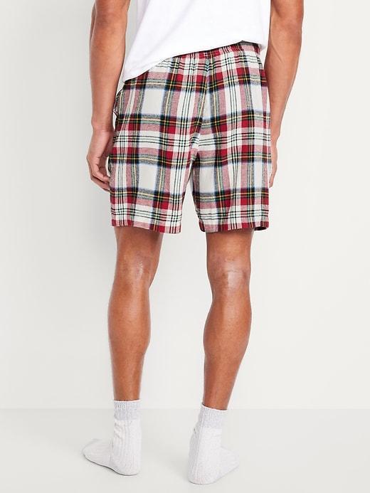 Flannel Pajama Shorts for Men Product Image