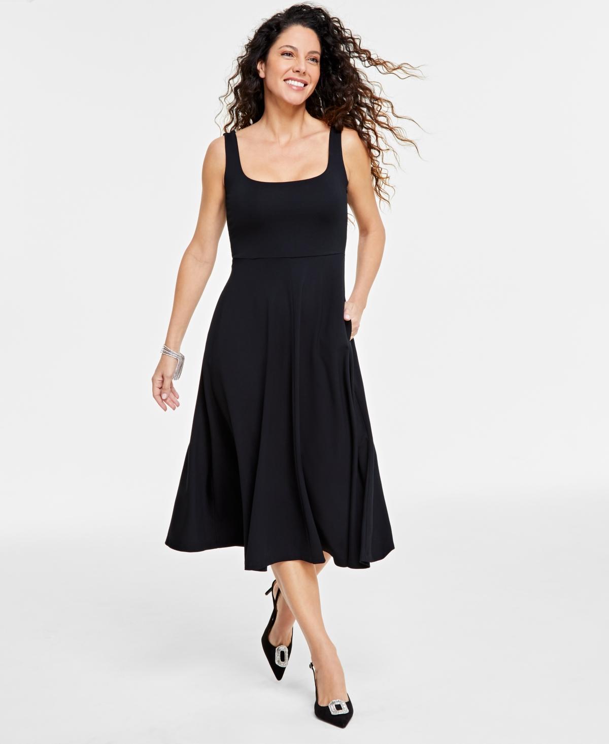 Women's Square-Neck Midi Dress, Created for Macy's Product Image