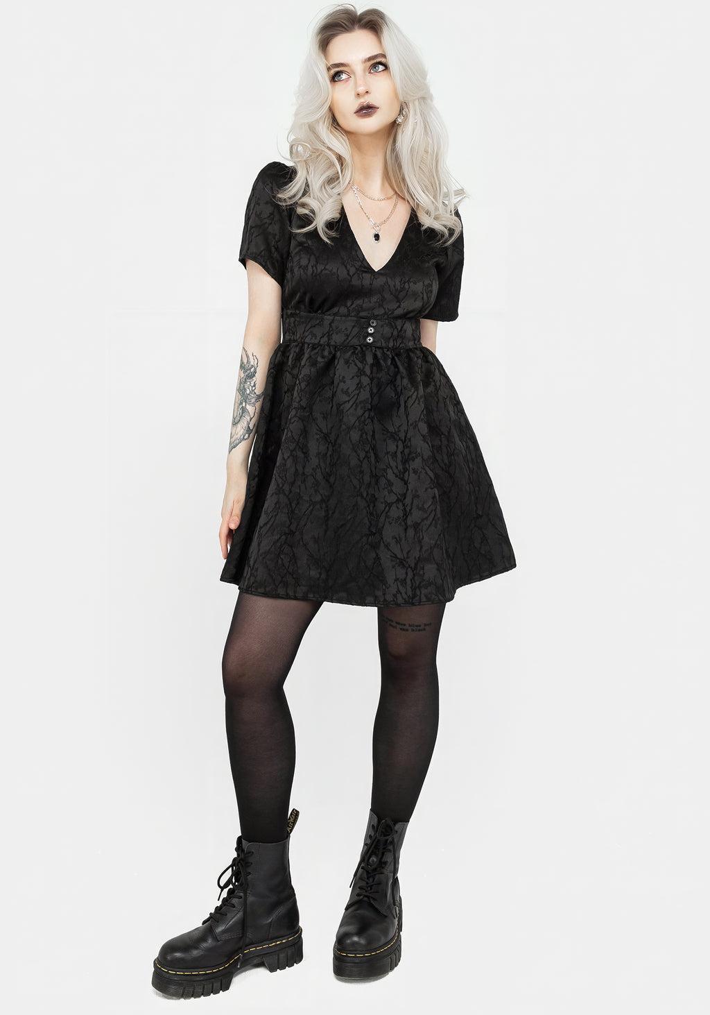 Fracture V-Neck Mini Dress Product Image