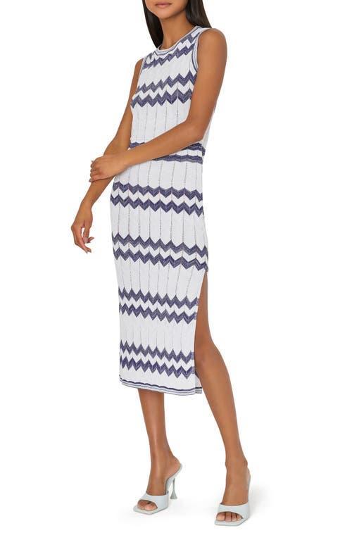 Womens Knit Zigzag Midi-Dress Product Image