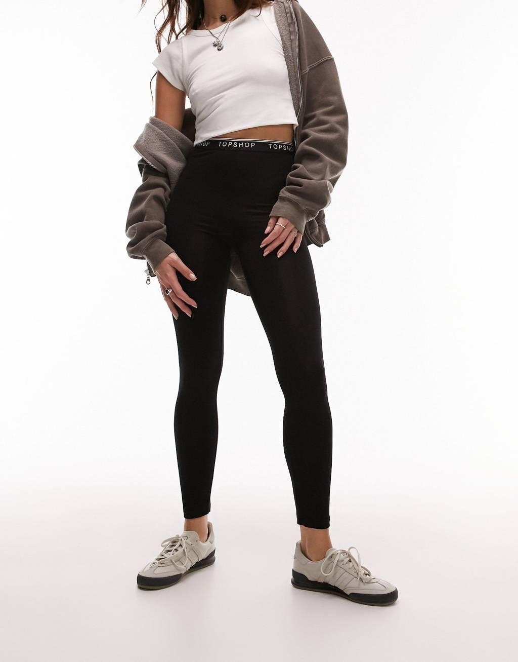 Topshop branded elasticized leggings Product Image