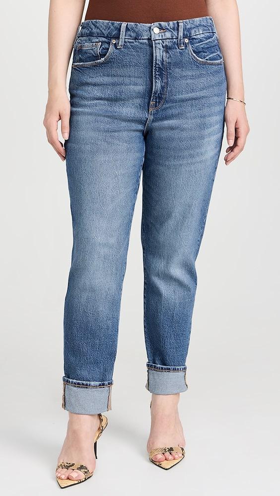 Good American The Weekender Cuffed Jeans | Shopbop Product Image